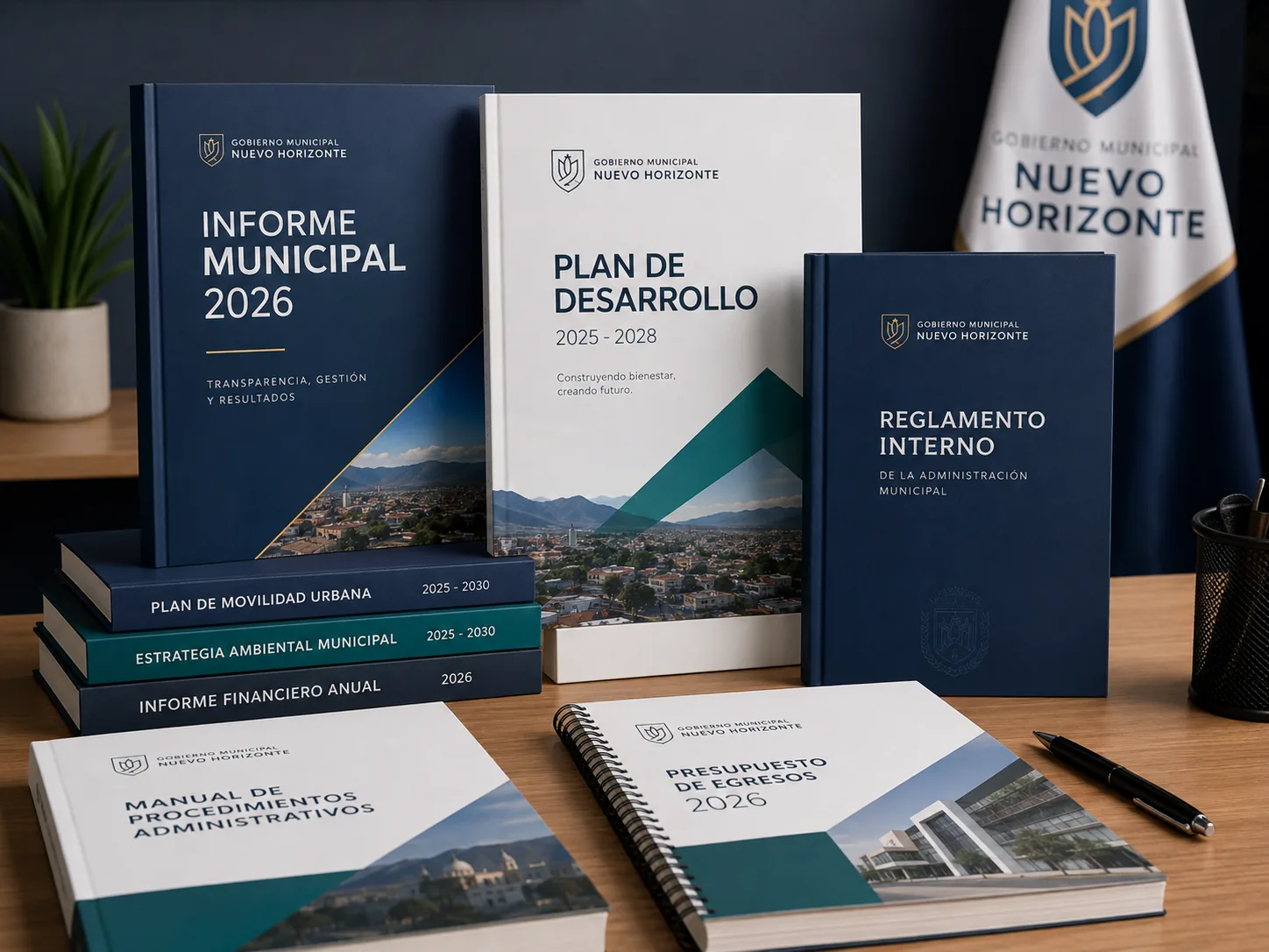 Informes de gobierno y publicaciones institucionales encuadernadas