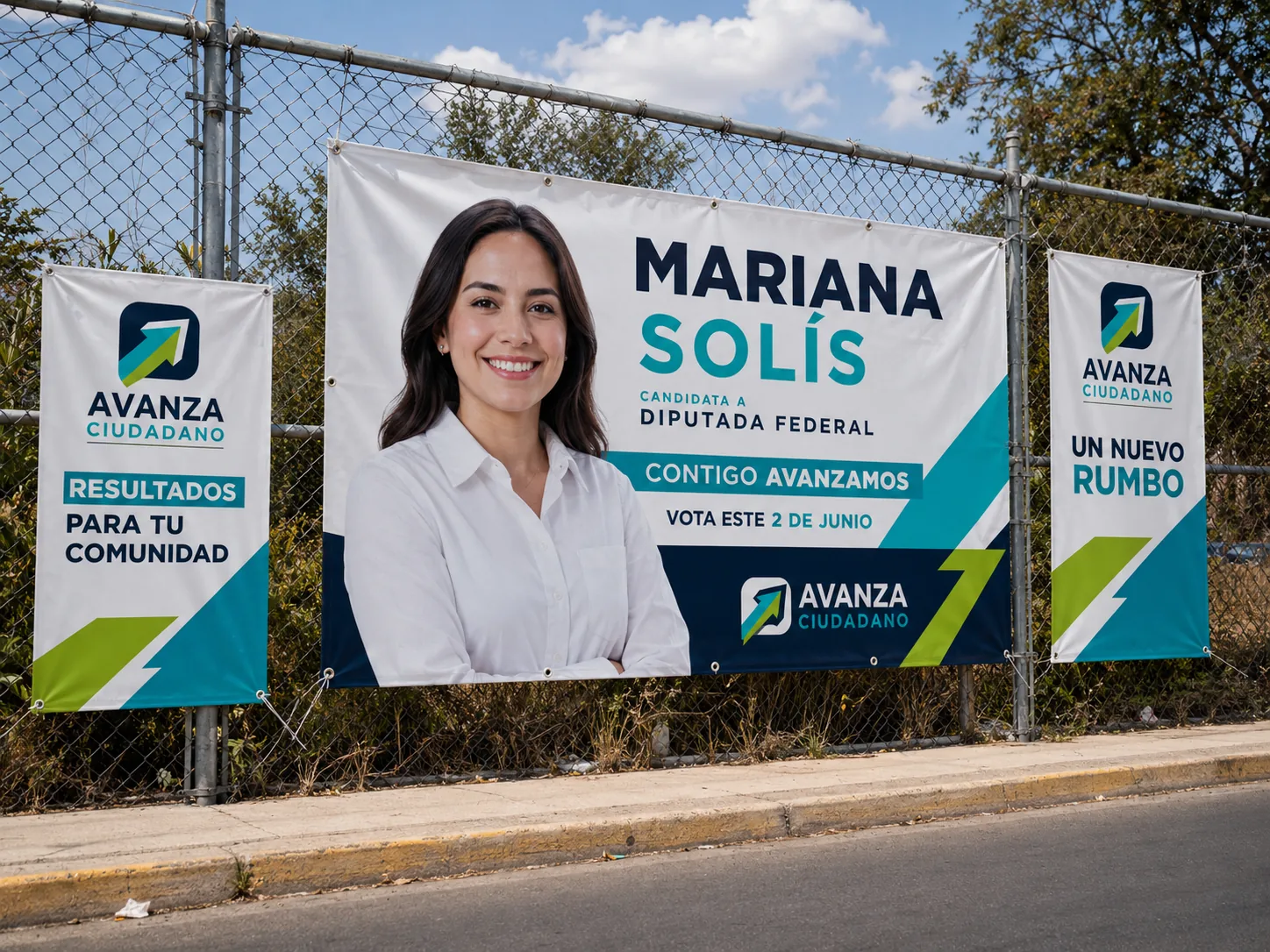 Lona para campaña y comunicación institucional