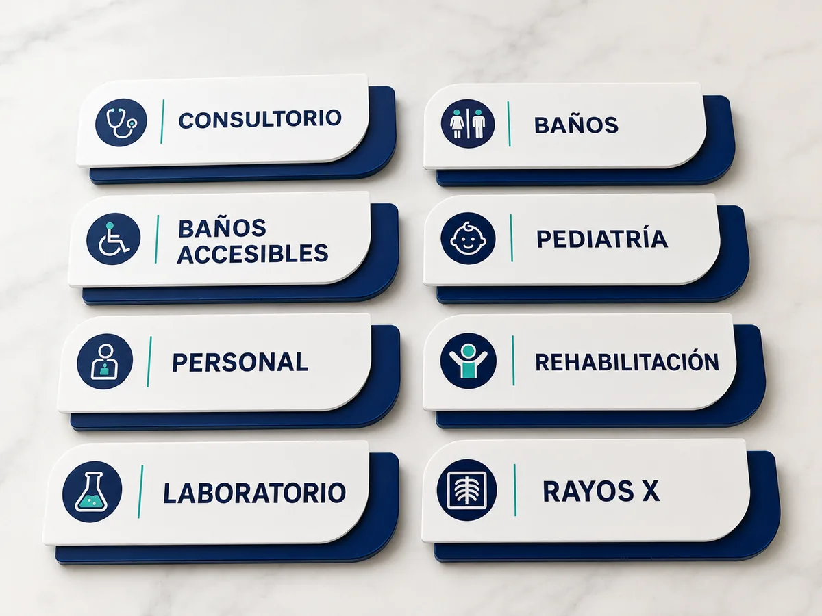Señalética para consultorio o clínica
