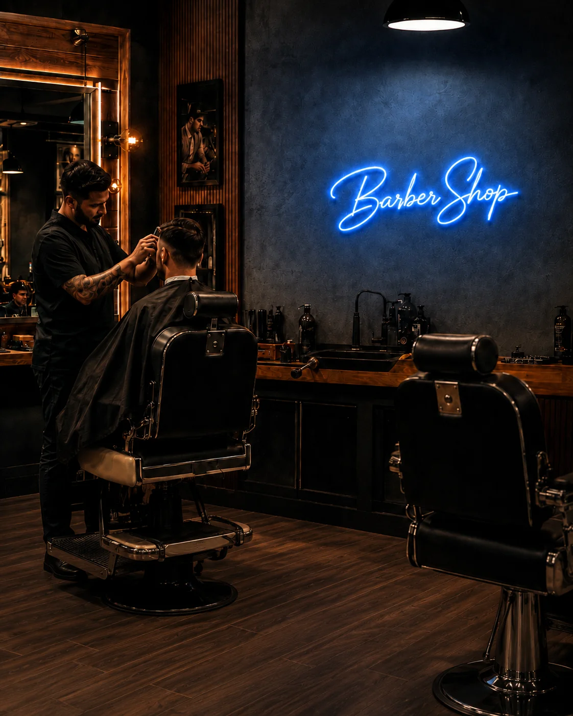 Neón LED para barberías